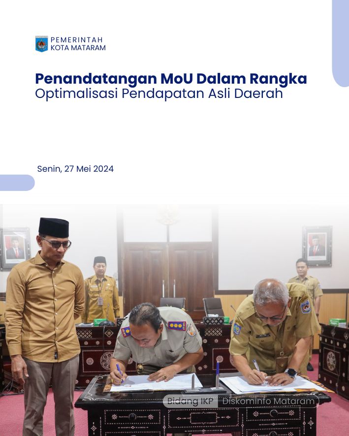 Penandatangan MoU Dalam Rangka Optimalisasi Pendapatan Asli Daerah