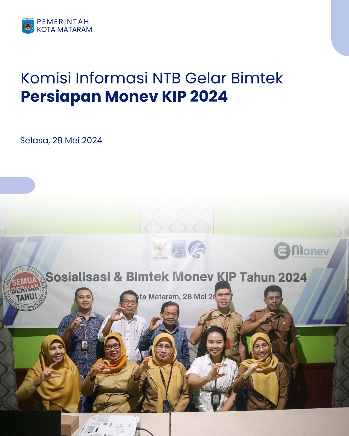 Komisi Informasi NTB Gelar Bimtek Persiapan Monev KIP 2024