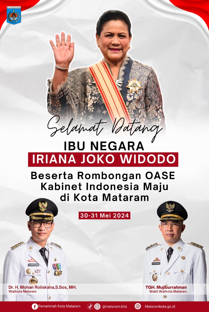 Selamat Datang Ibu Negara Republik Indonesia Iriana Joko Widodo