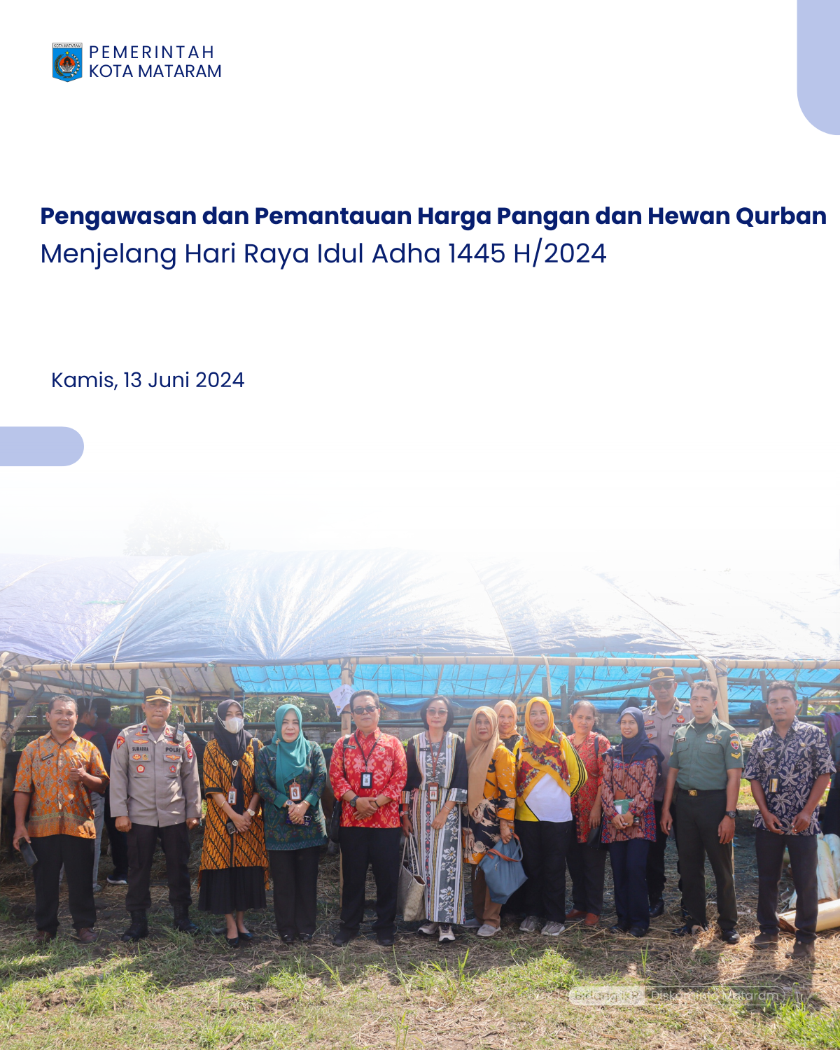 Pengawasan dan Pemantauan Harga Pangan dan Hewan Qurban Menjelang Hari Raya Idul Adha 1445 H/2024