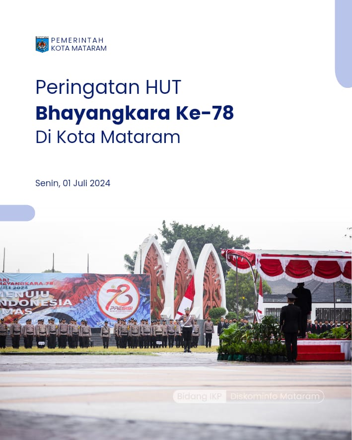 Peringatan HUT Bhayangkara ke-78 di Kota Mataram   