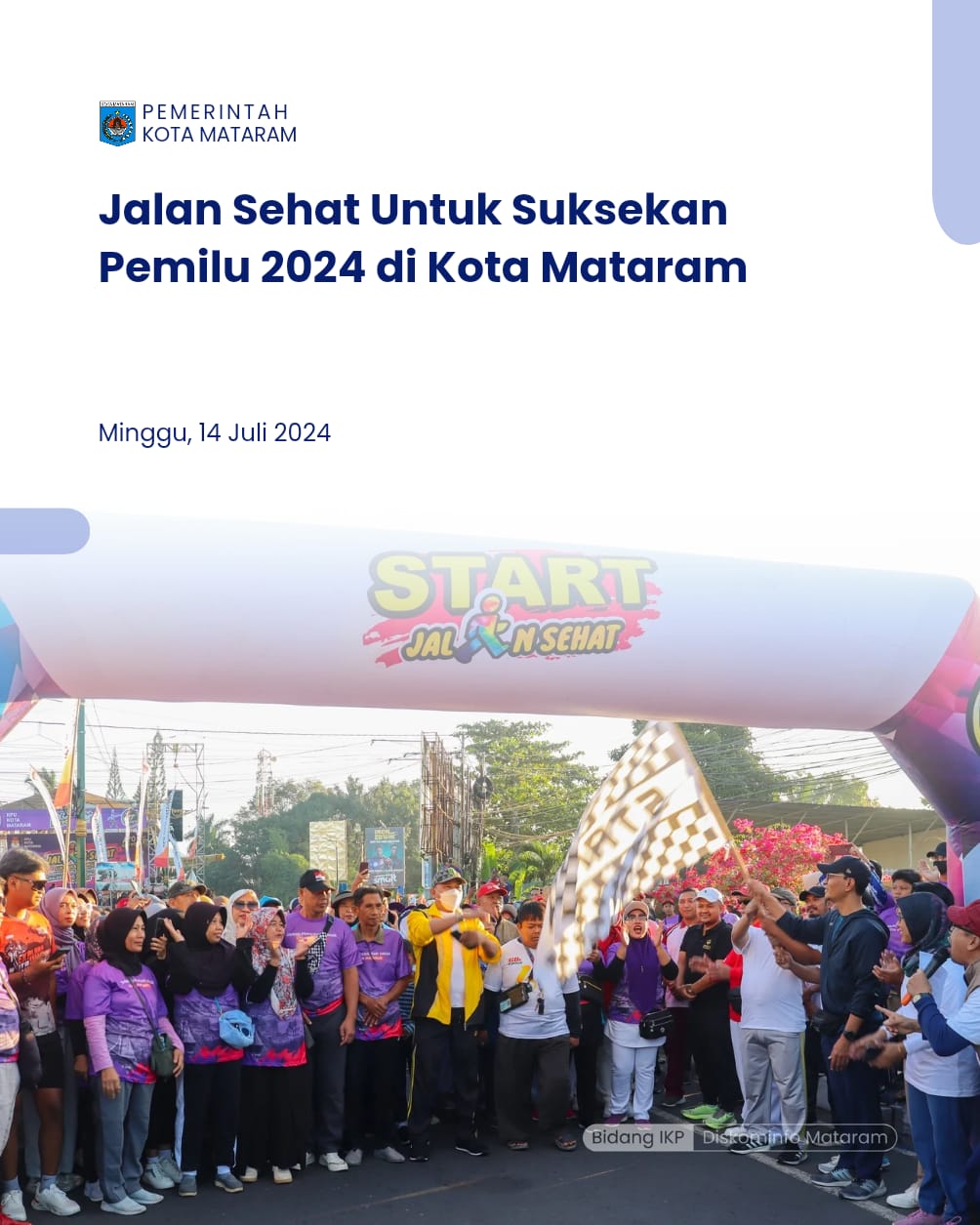 Jalan Sehat untuk Sukseskan Pemilu 2024 di Kota Mataram