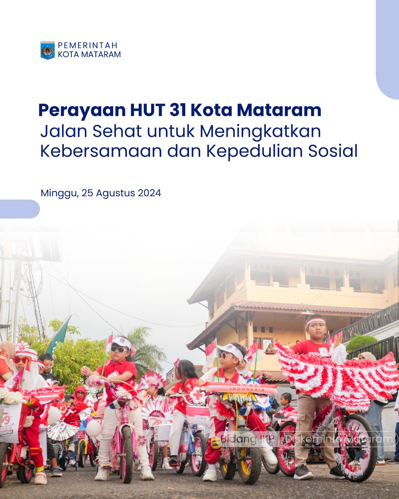 Perayaan HUT 31 Kota Mataram , Jalan Sehat untuk Meningkatkan Kebersamaan dan Kepedulian Sosial