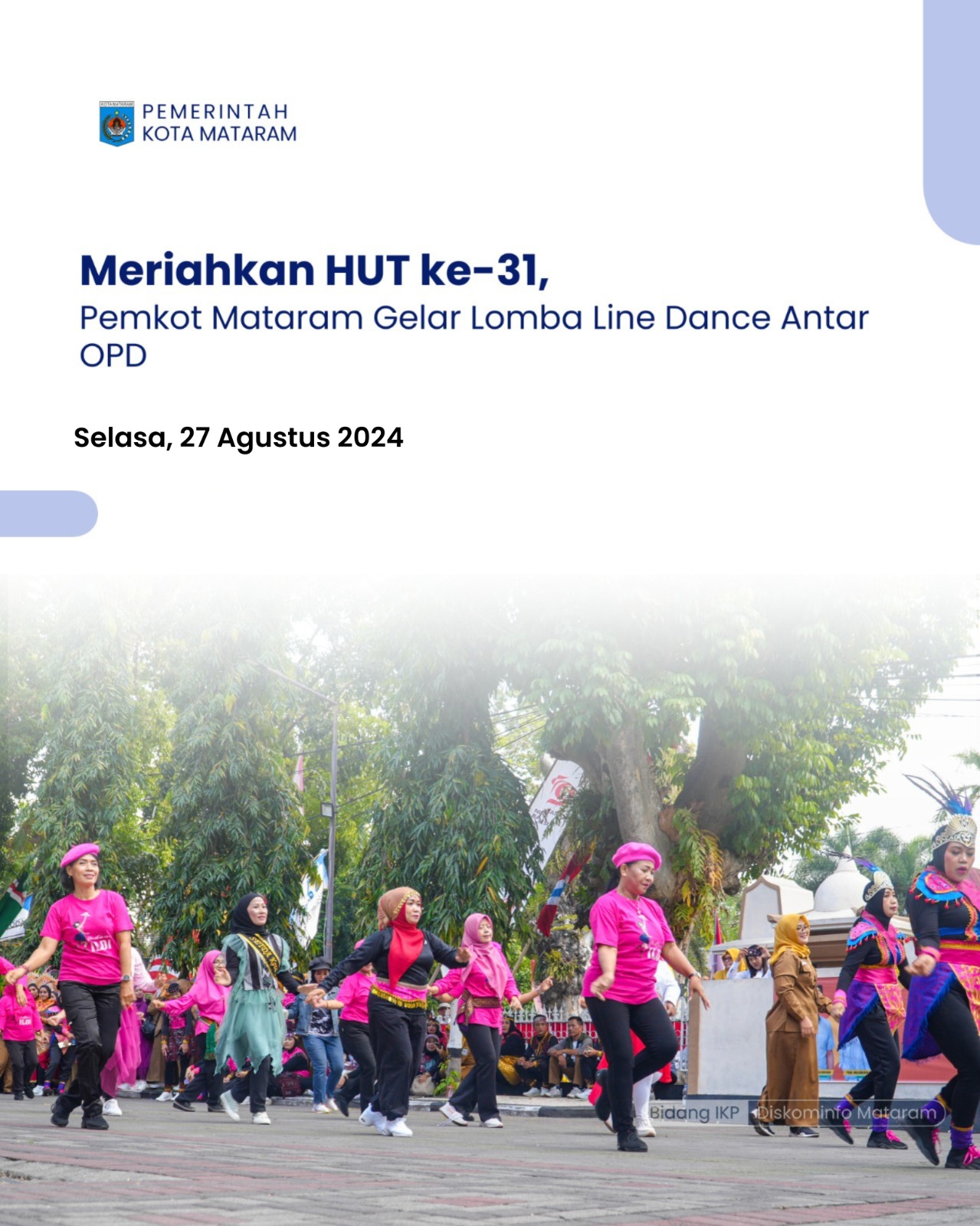 Meriahkan HUT ke-31, Pemkot Mataram Gelar Lomba Line Dance Antar OPD