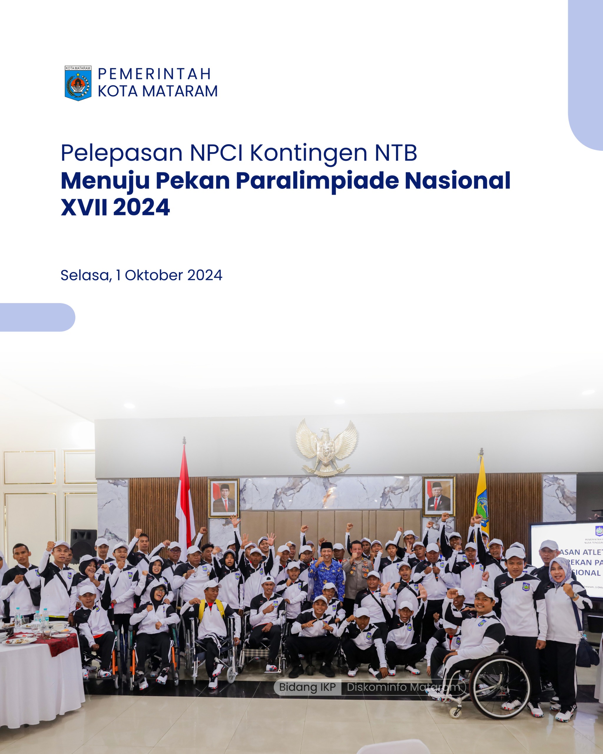 Pelepasan NPCI Kontingen NTB menuju Pekan Paralimpiade Nasional XVII 2024.   