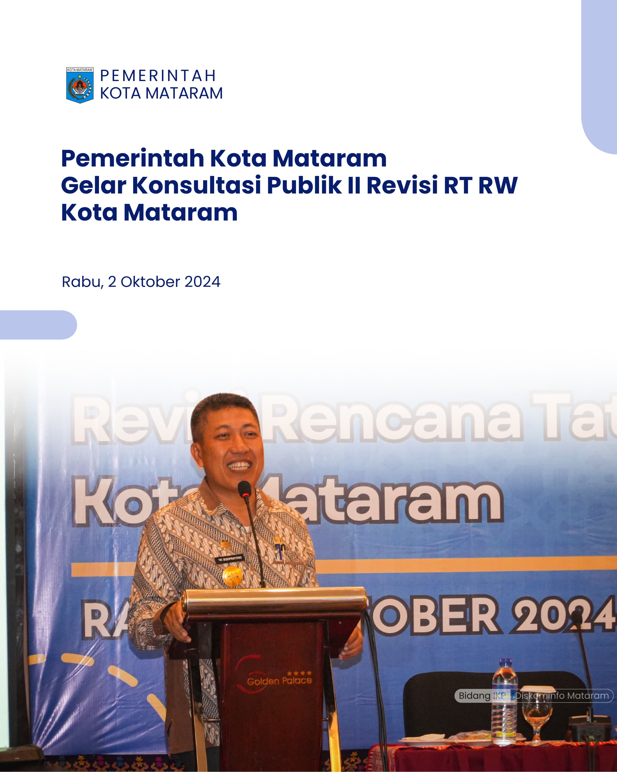 Pemerintah Kota Mataram Gelar Konsultasi Publik II Revisi RTRW Kota Mataram