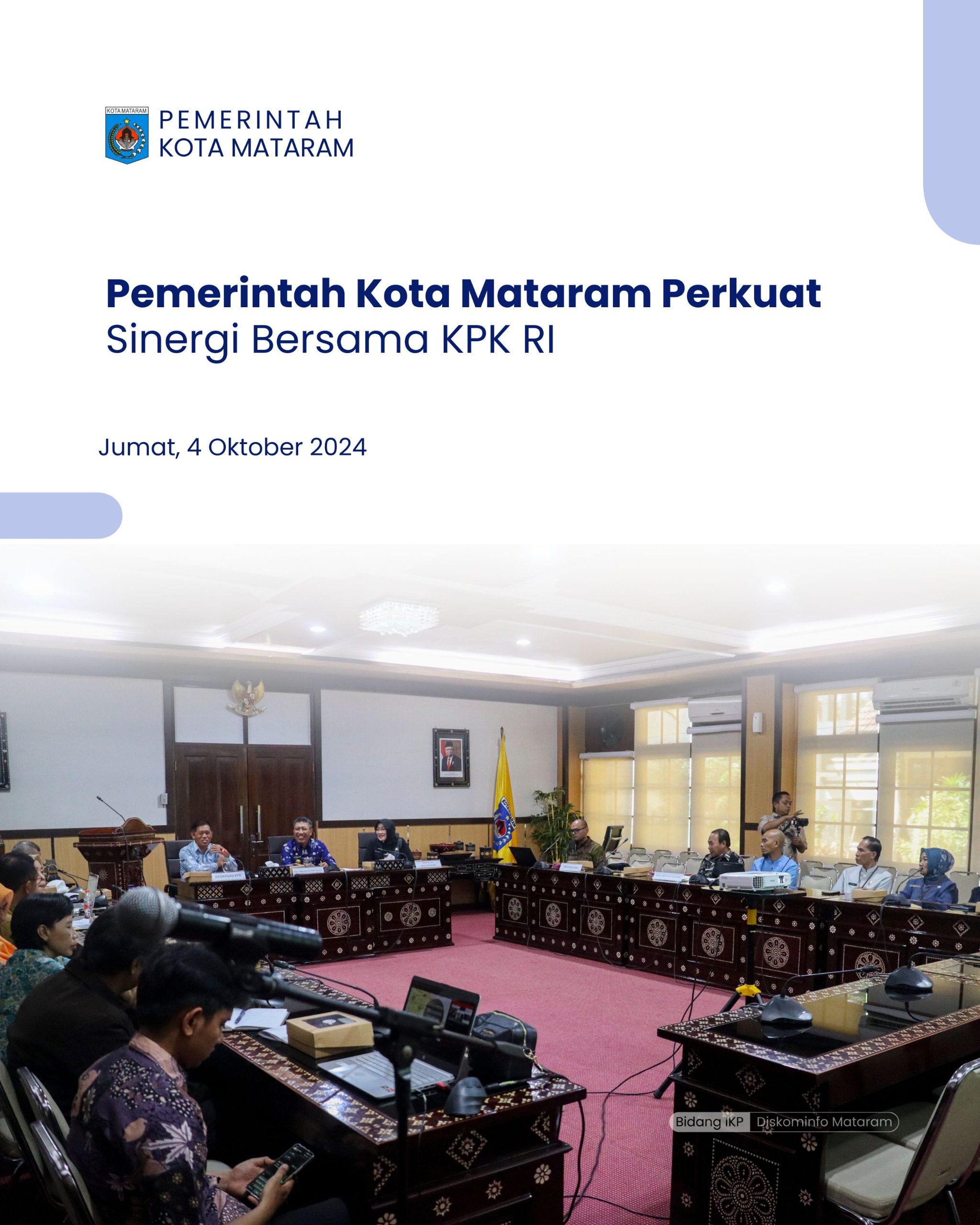 Pemerintah Kota Mataram Perkuat Sinergi Bersama Deputi KPK RI dalam Penataan Ruang dan Pencegahan Korupsi