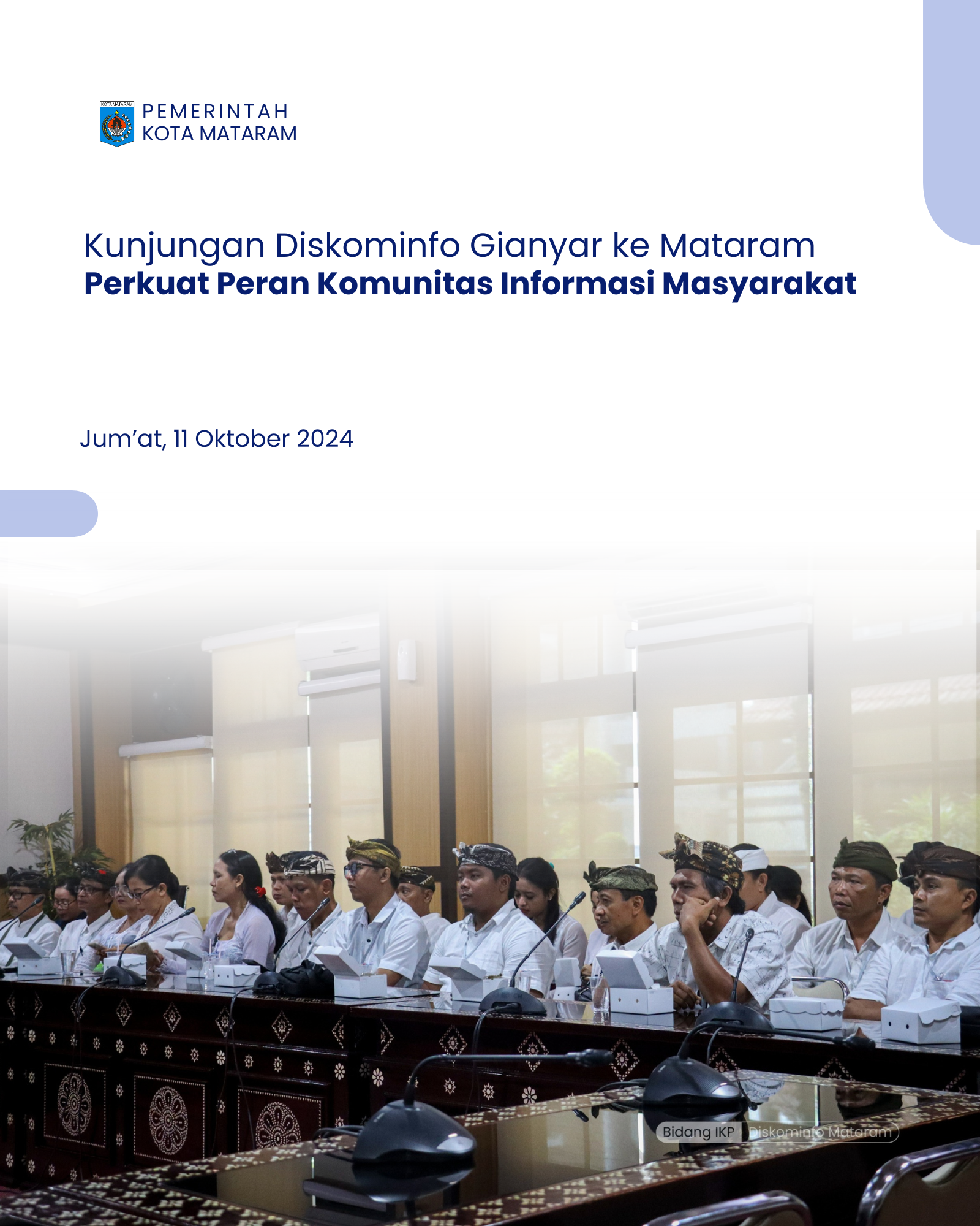 Kunjungan Diskominfo Gianyar ke Mataram, Perkuat Peran Komunitas Informasi Masyarakat