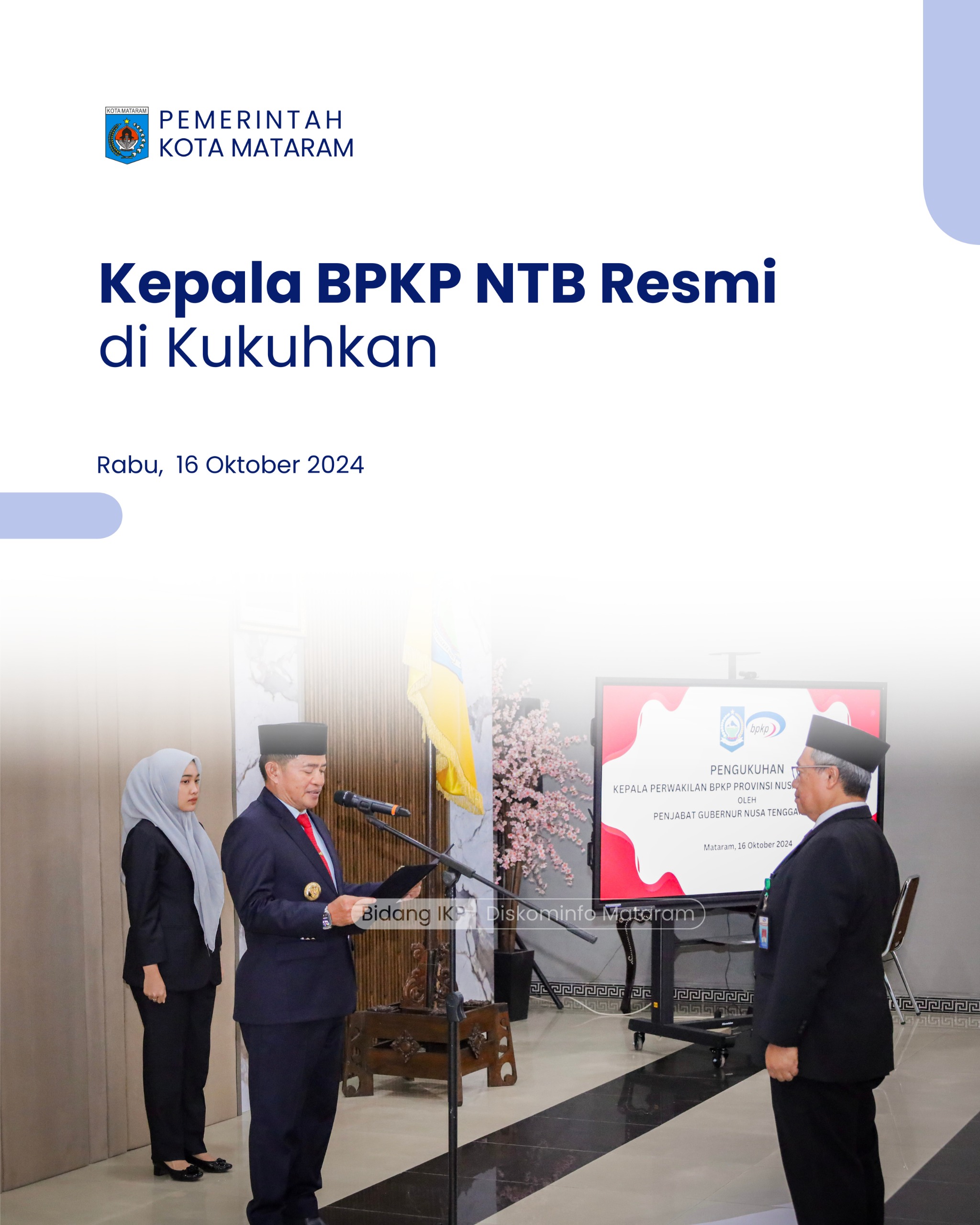 Kepala BPKP NTB Resmi di Kukuhkan