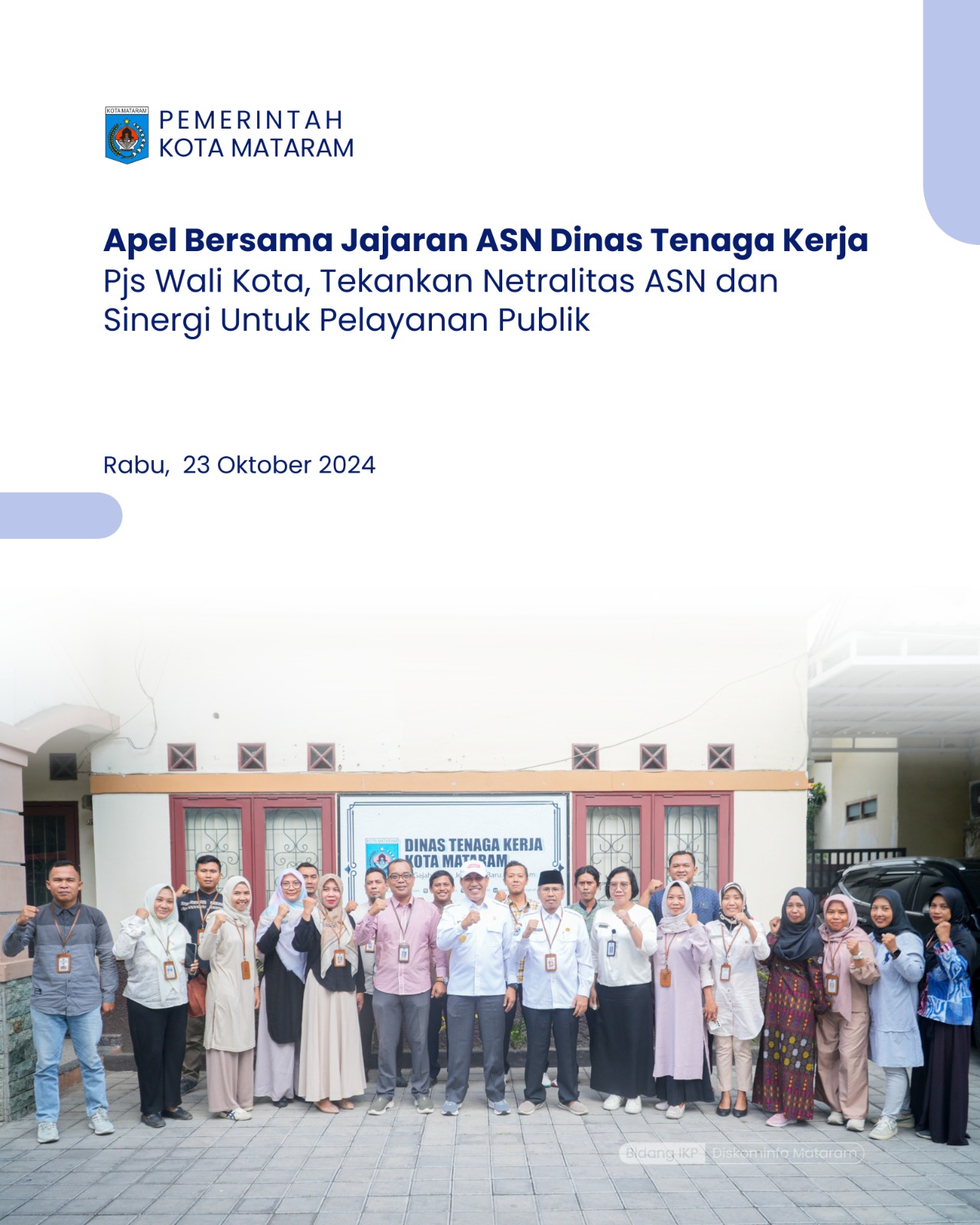 Apel Bersama Jajaran ASN Dinas Tenaga Kerja