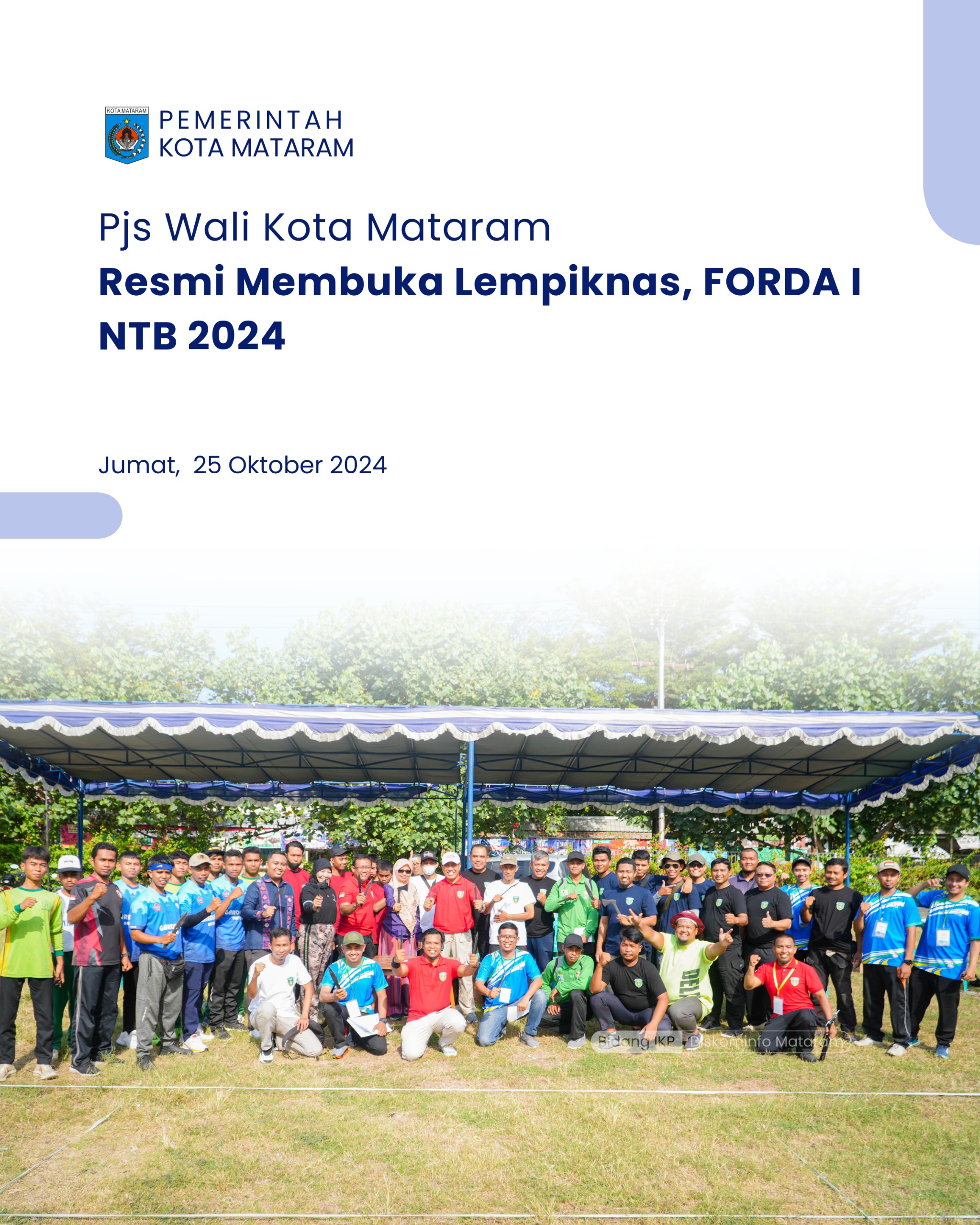 Pjs Wali Kota Mataram, Resmi Membuka Lempiknas , FORDA I NTB 2024