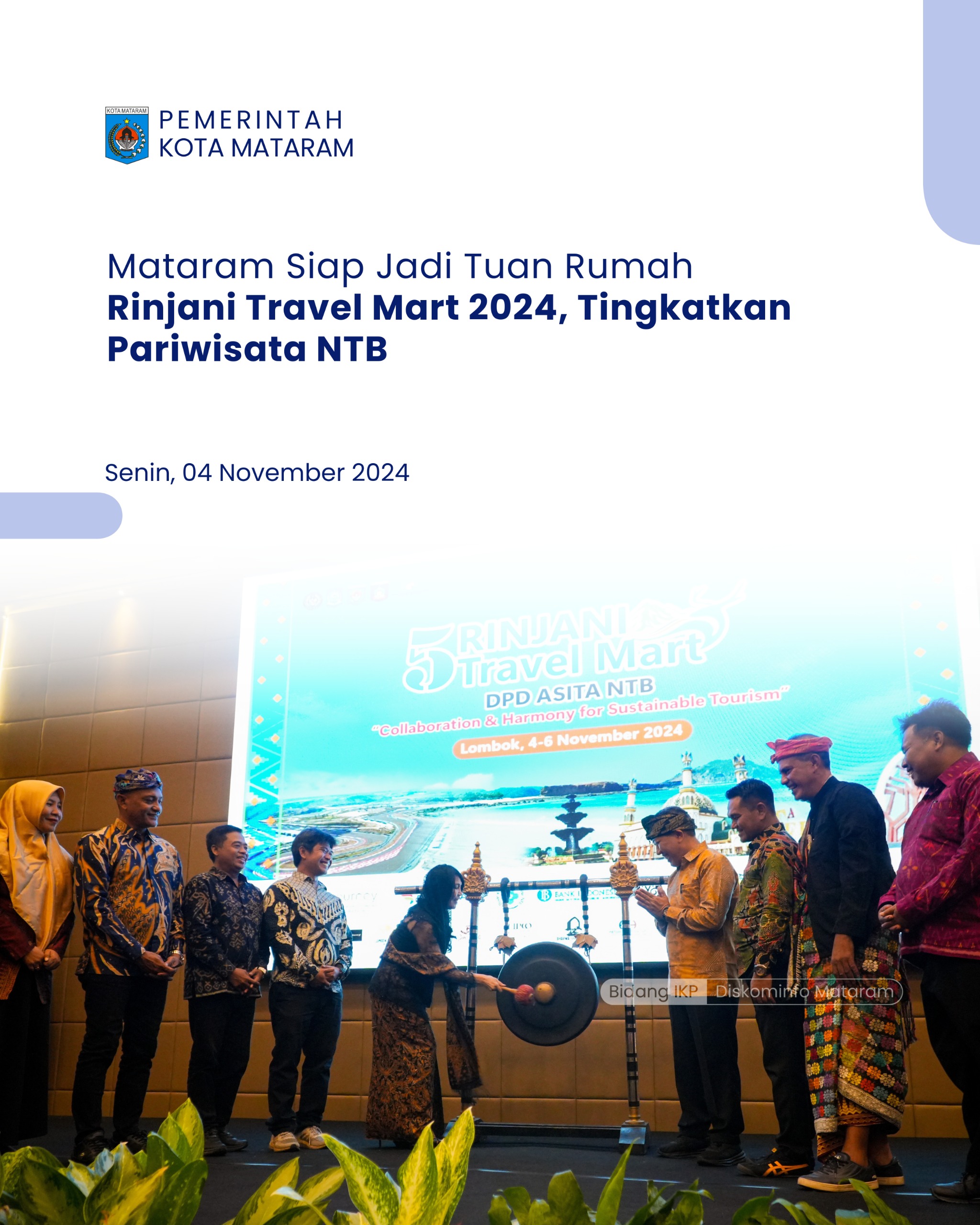 Mataram Siap Jadi Tuan Rumah Rinjani Travel Mart 2024, Tingkatkan Pariwisata NTB