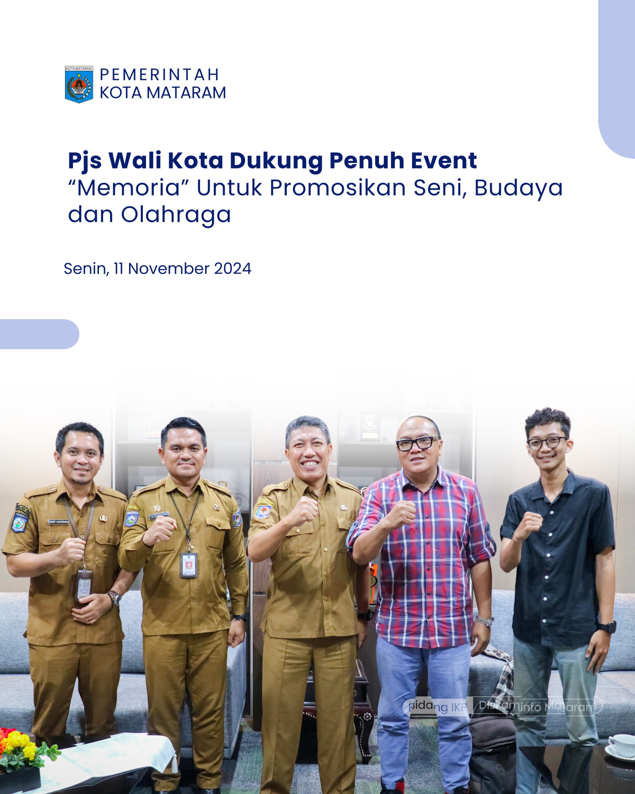 Pjs Wali Kota Dukung Penuh Event “Memoria” Untuk Promosikan Seni, Budaya dan Olahraga.