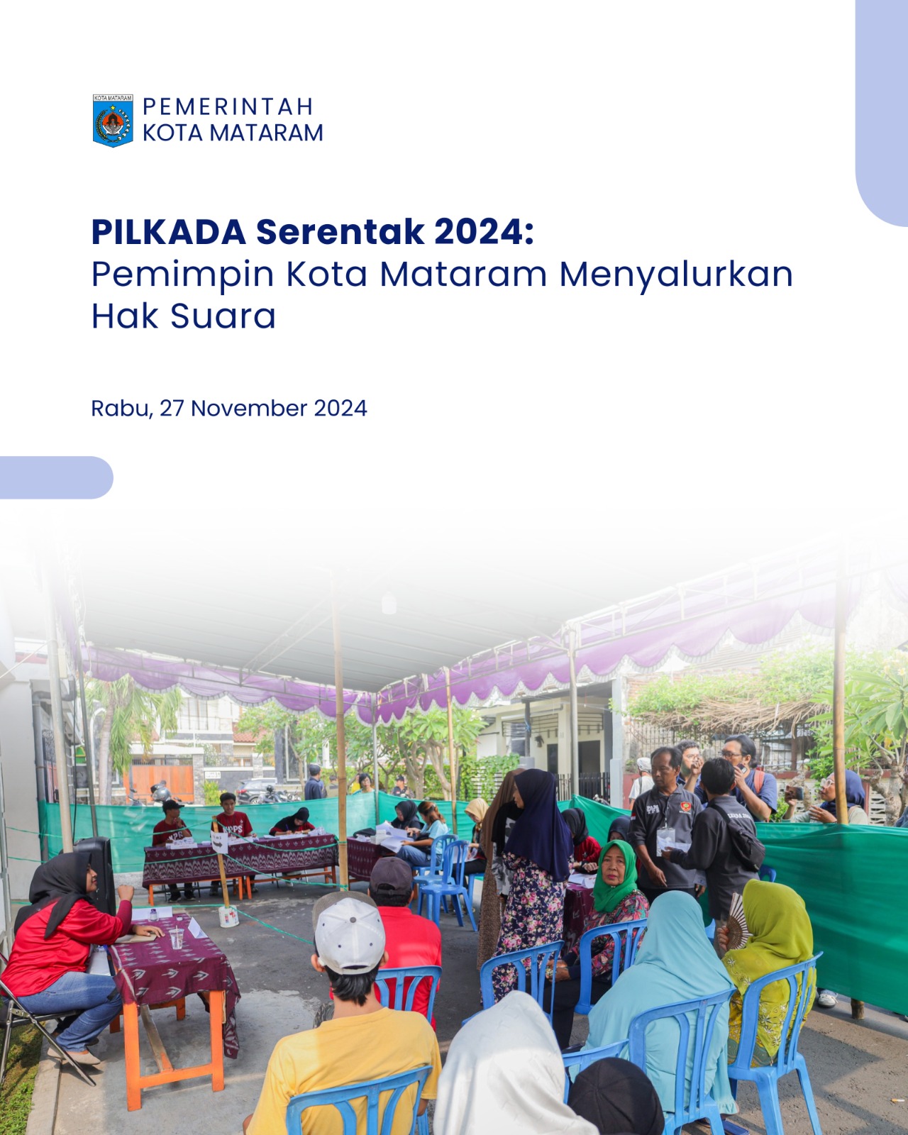 Pilkada Serentak 2024: Pemimpin Kota Mataram Menyalurkan Hak Suara