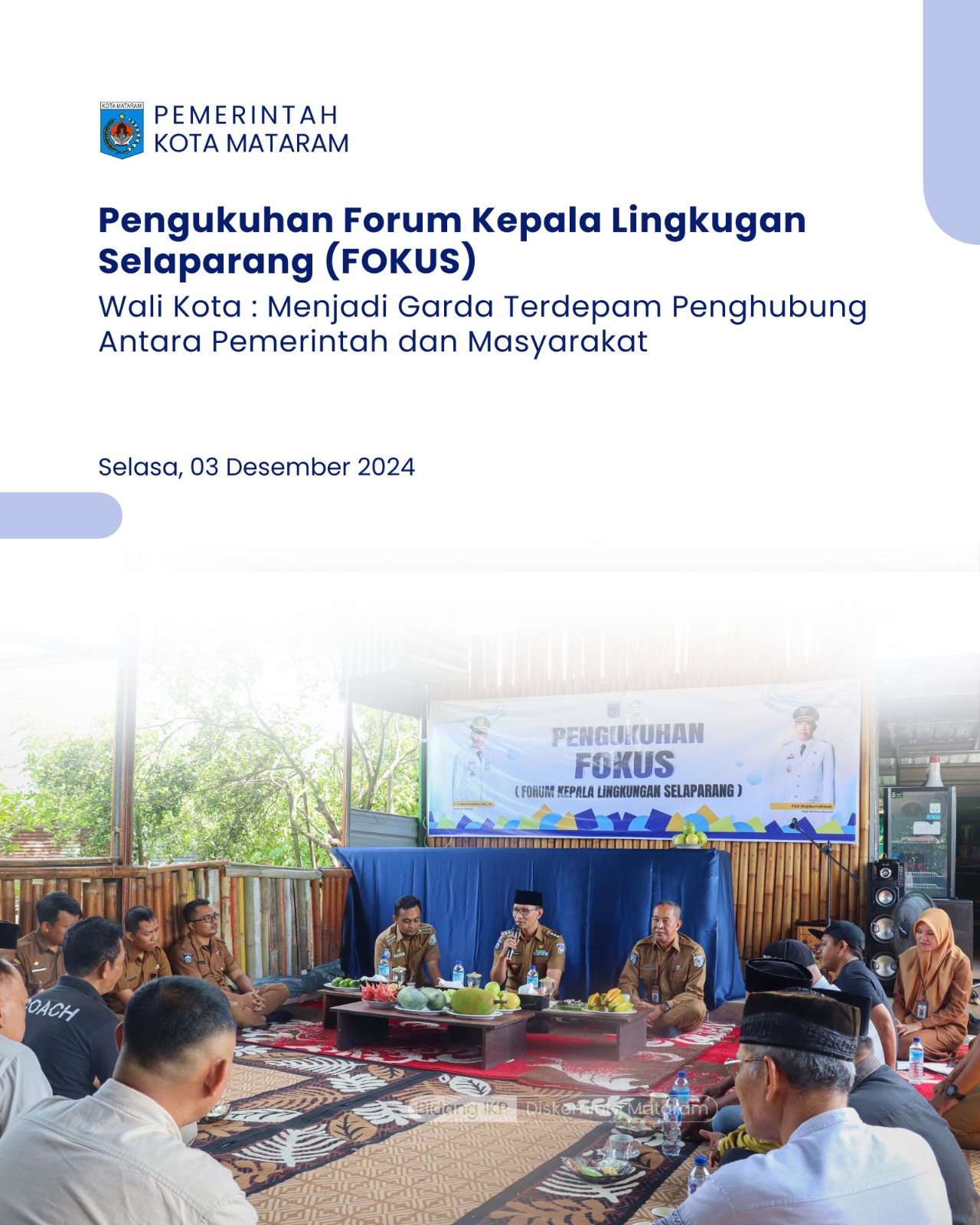 Pengukuhan Forum Kepala Lingkungan Selaparang (FOKUS).