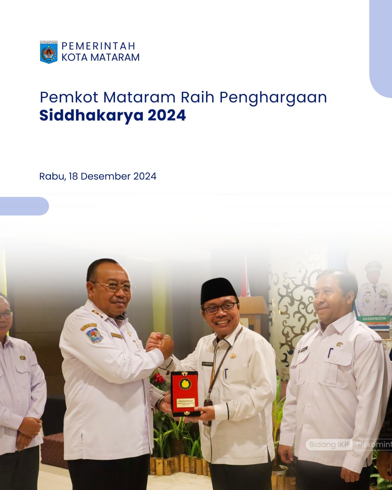 Pemkot Mataram Raih Penghargaan Siddhakarya 2024