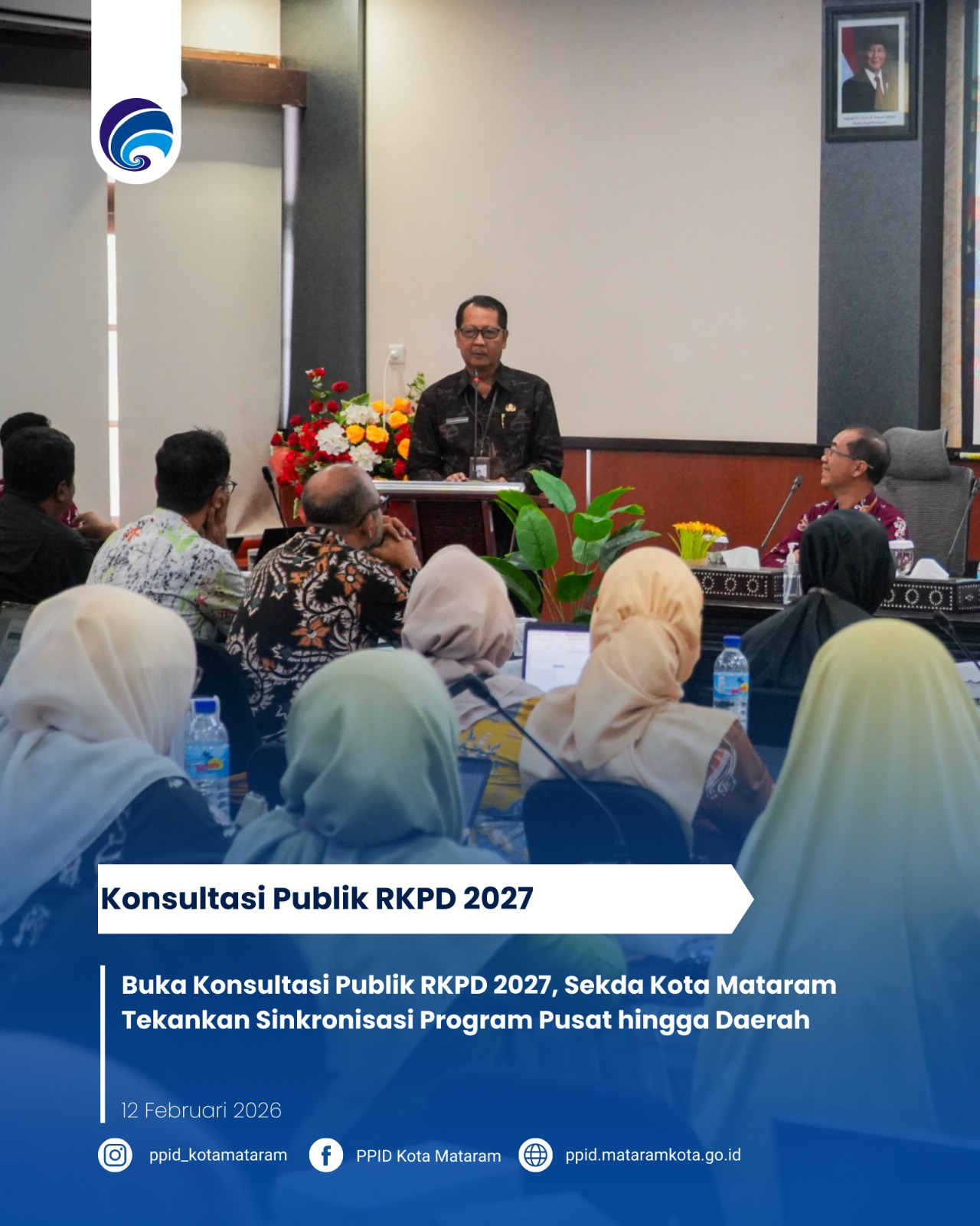 Buka Konsultasi Publik RKPD 2027, Sekda Kota Mataram Tekankan Sinkronisasi Program Pusat hingga Daerah