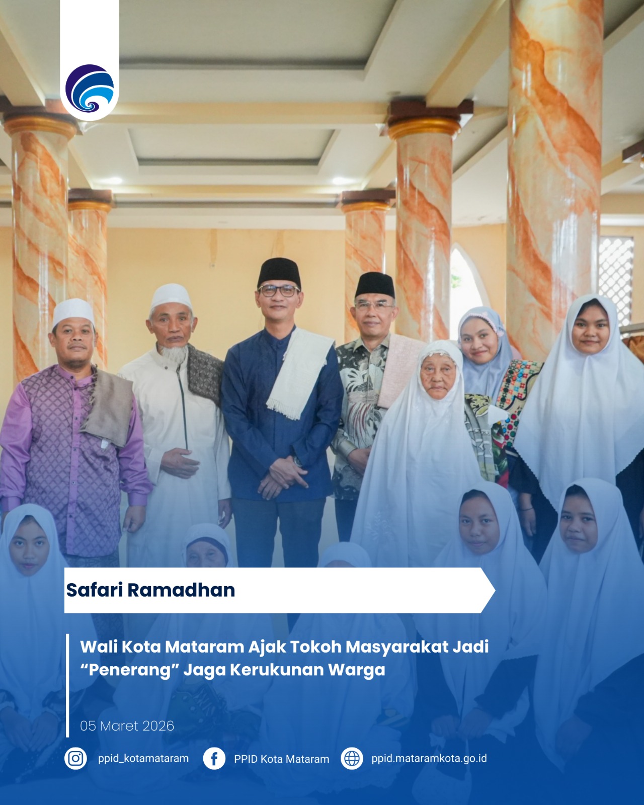 Wali Kota Mataram Ajak Tokoh Masyarakat Jadi “Penerang” Jaga Kerukunan Warga