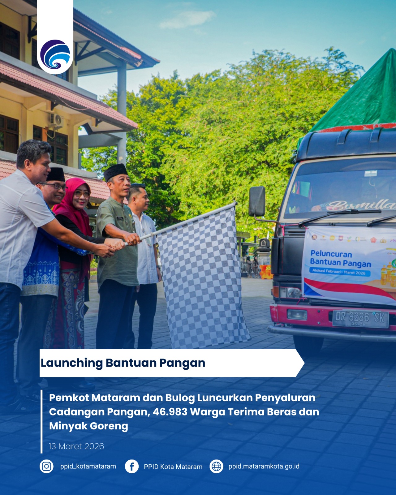 Pemkot Mataram dan Bulog Luncurkan Penyaluran Cadangan Pangan, 46.983 Warga Terima Beras dan Minyak Goreng