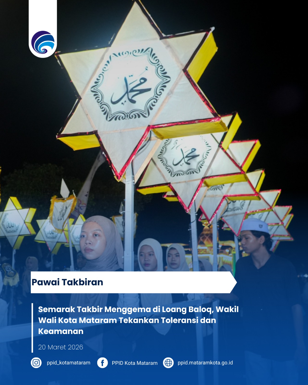 Semarak Takbir Menggema di Loang Baloq, Wakil Wali Kota Mataram Tekankan Toleransi dan Keamanan