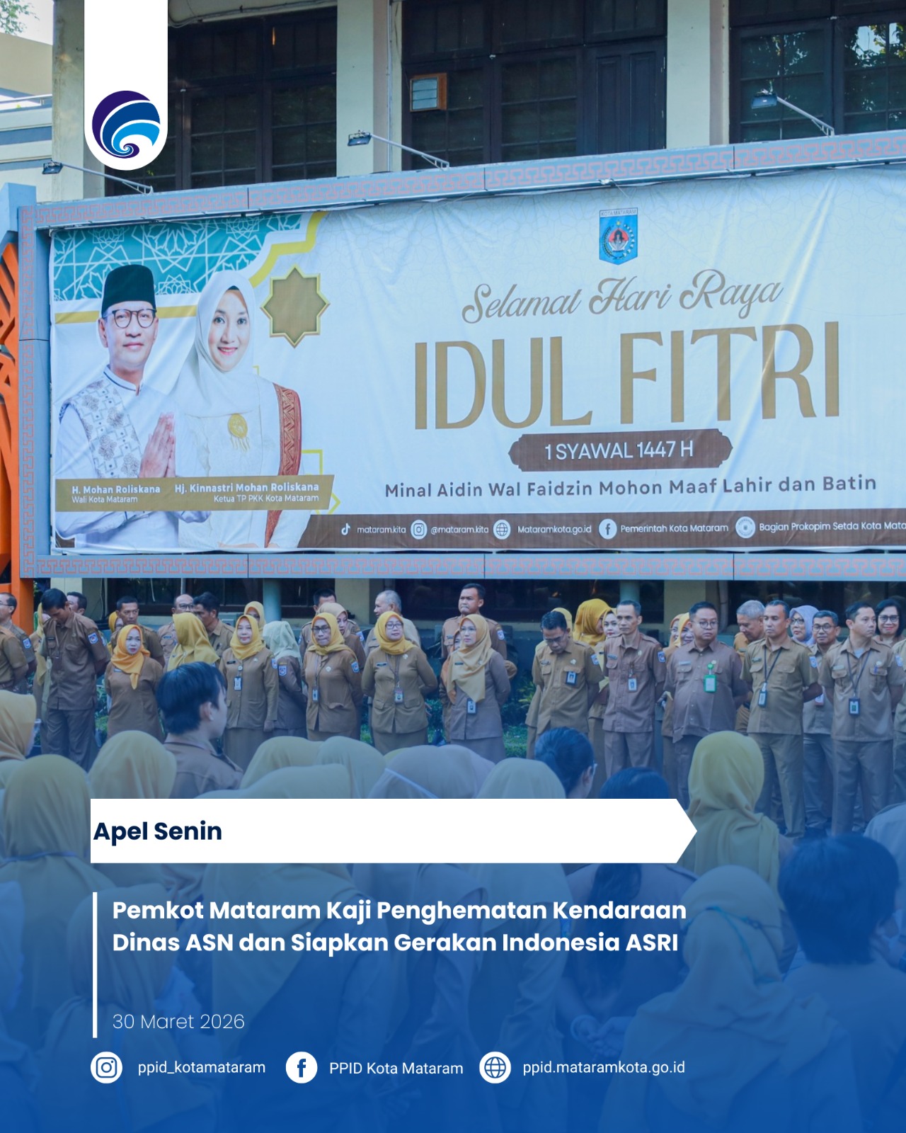 Pemkot Mataram Kaji Penghematan Kendaraan Dinas ASN dan Siapkan Gerakan Indonesia ASRI