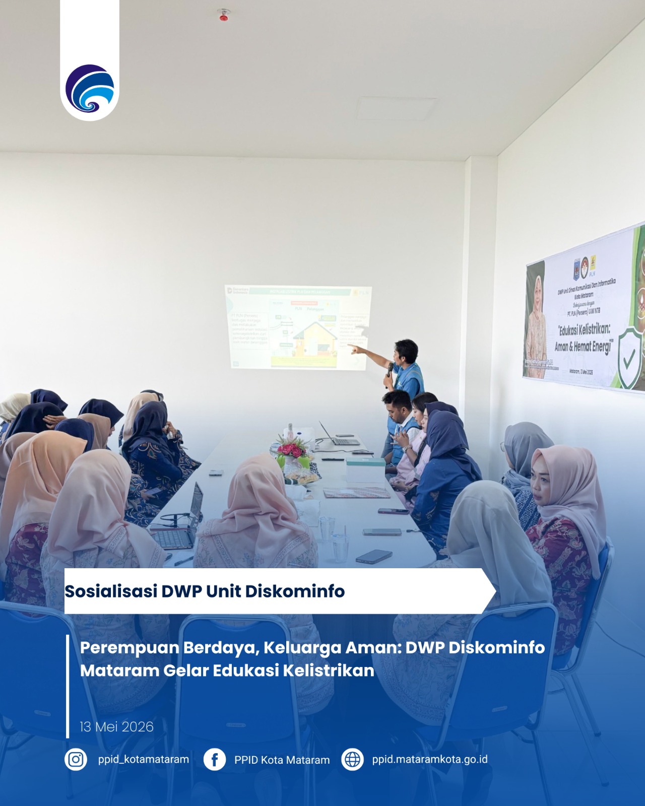 Perempuan Berdaya, Keluarga Aman: DWP Diskominfo Mataram Gelar Edukasi Kelistrikan