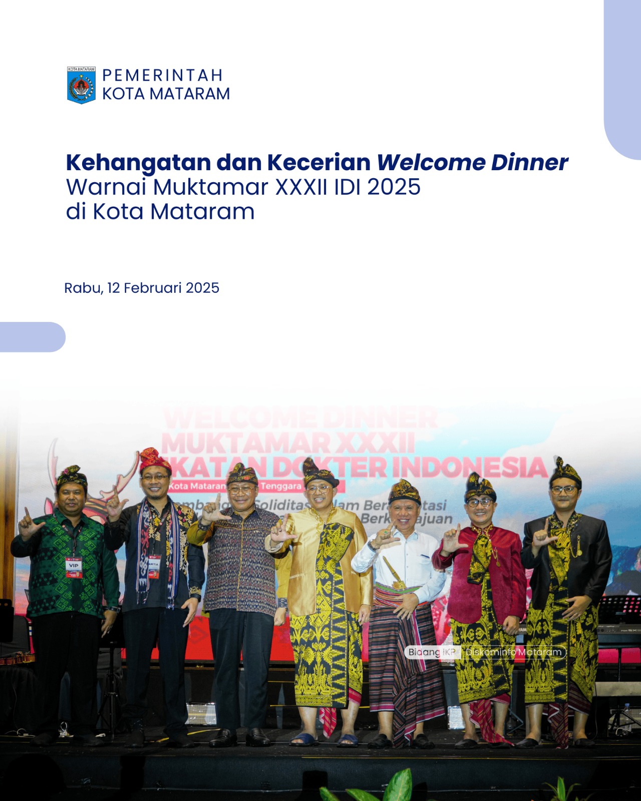 Kehangatan dan Kecerian Welcome Dinner Warnai Muktamar XXXII IDI 2025 di Kota Mataram