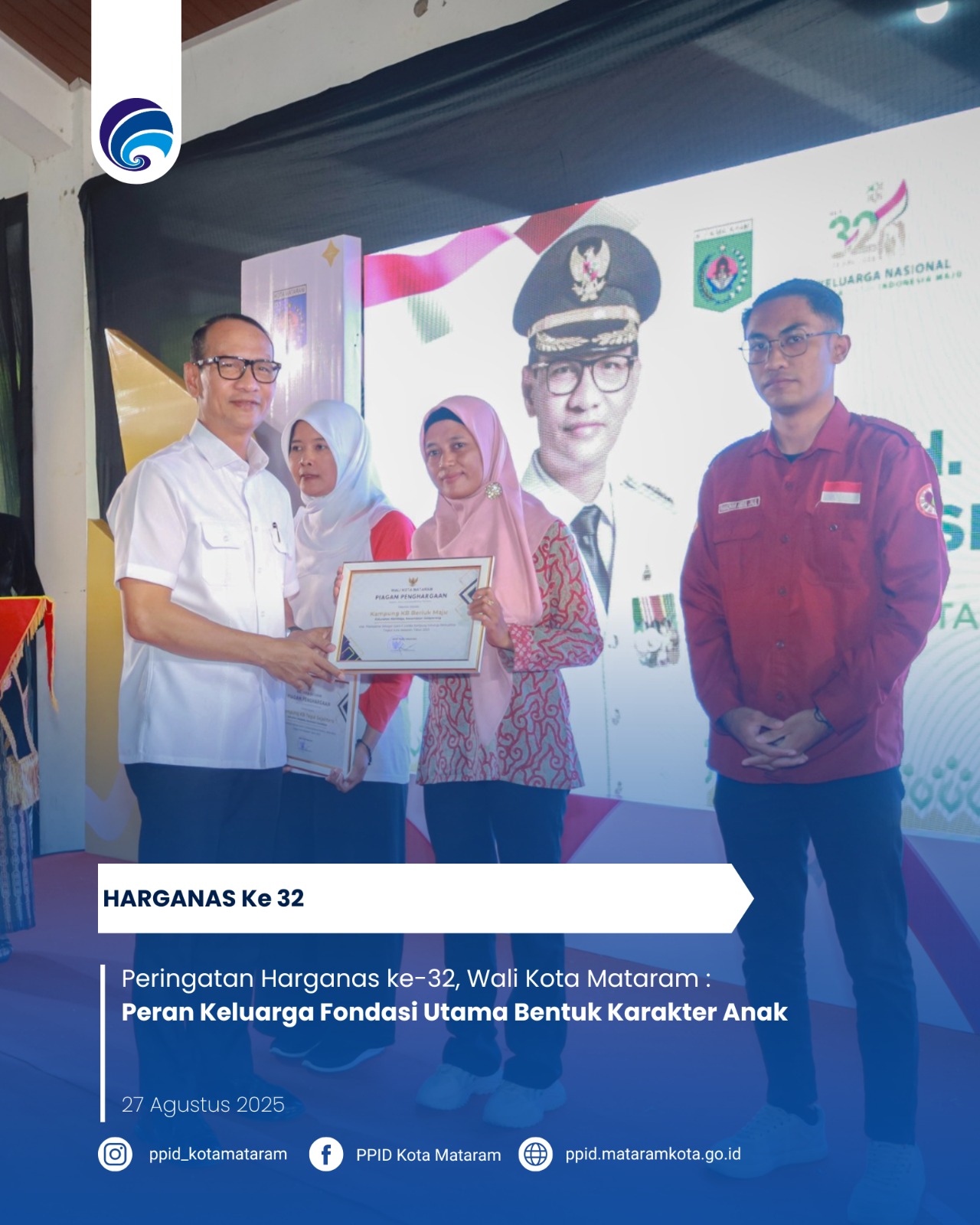 Peringatan Harganas ke-32, Wali Kota Mataram: Peran Keluarga Fondasi Utama Bentuk Karakter Anak