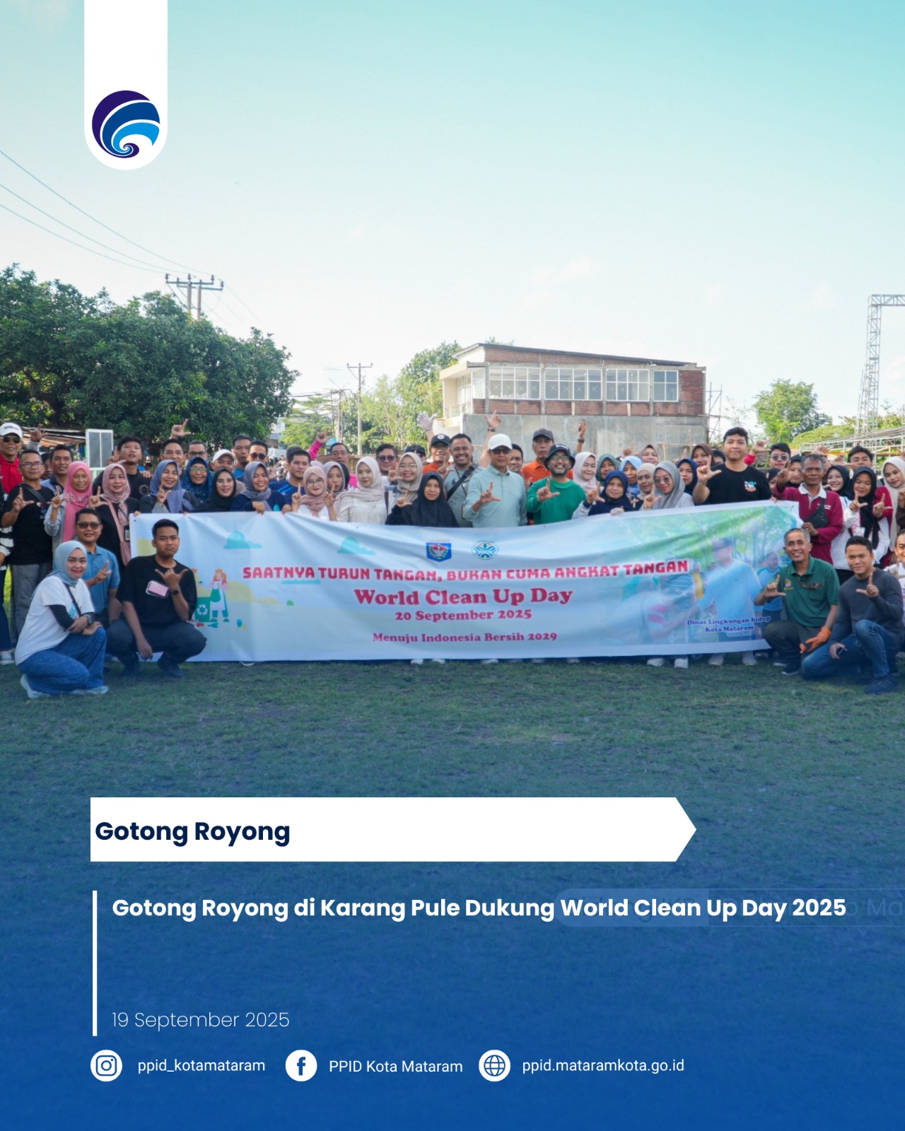 Gotong Royong di Karang Pule Dukung World Clean Up Day 2025