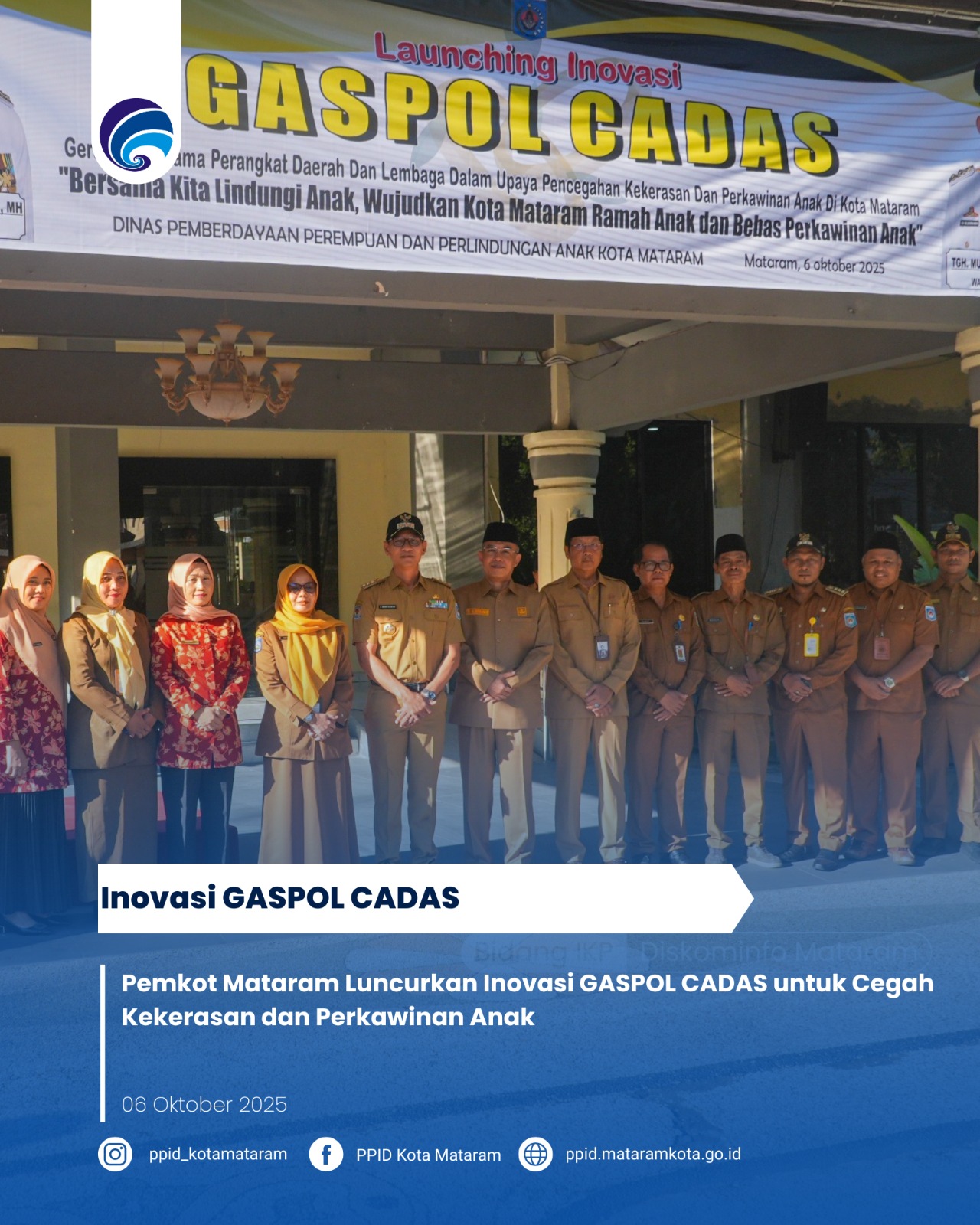 Pemkot Mataram Luncurkan Inovasi GASPOL CADAS untuk Cegah Kekerasan dan Perkawinan Anak