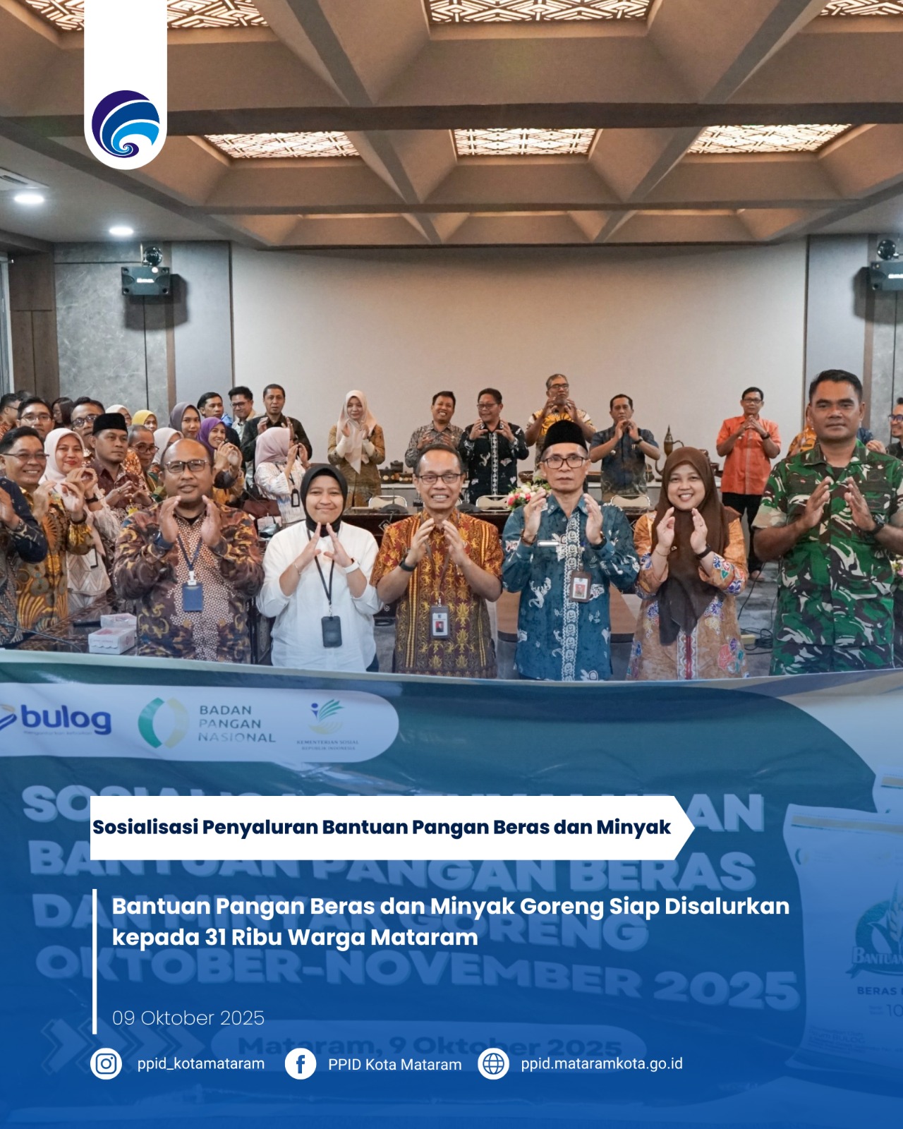 Bantuan Pangan Beras dan Minyak Goreng Siap Disalurkan kepada 31 Ribu Warga Mataram