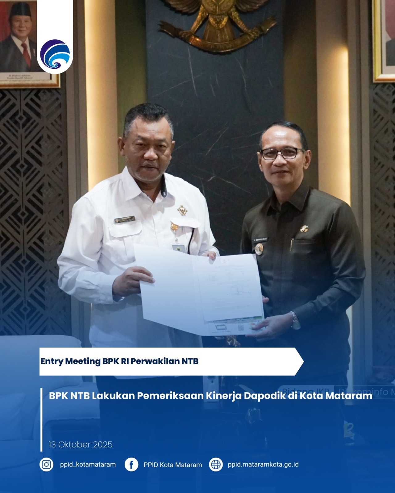 BPK NTB Lakukan Pemeriksaan Kinerja Dapodik di Kota Mataram