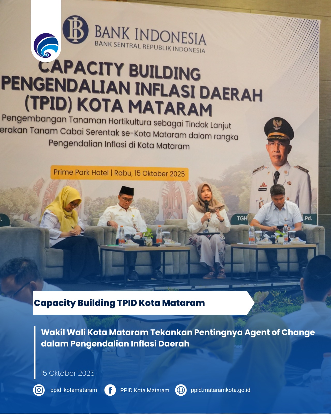 Wakil Wali Kota Mataram Tekankan Pentingnya Agent of Change dalam Pengendalian Inﬂasi Daerah