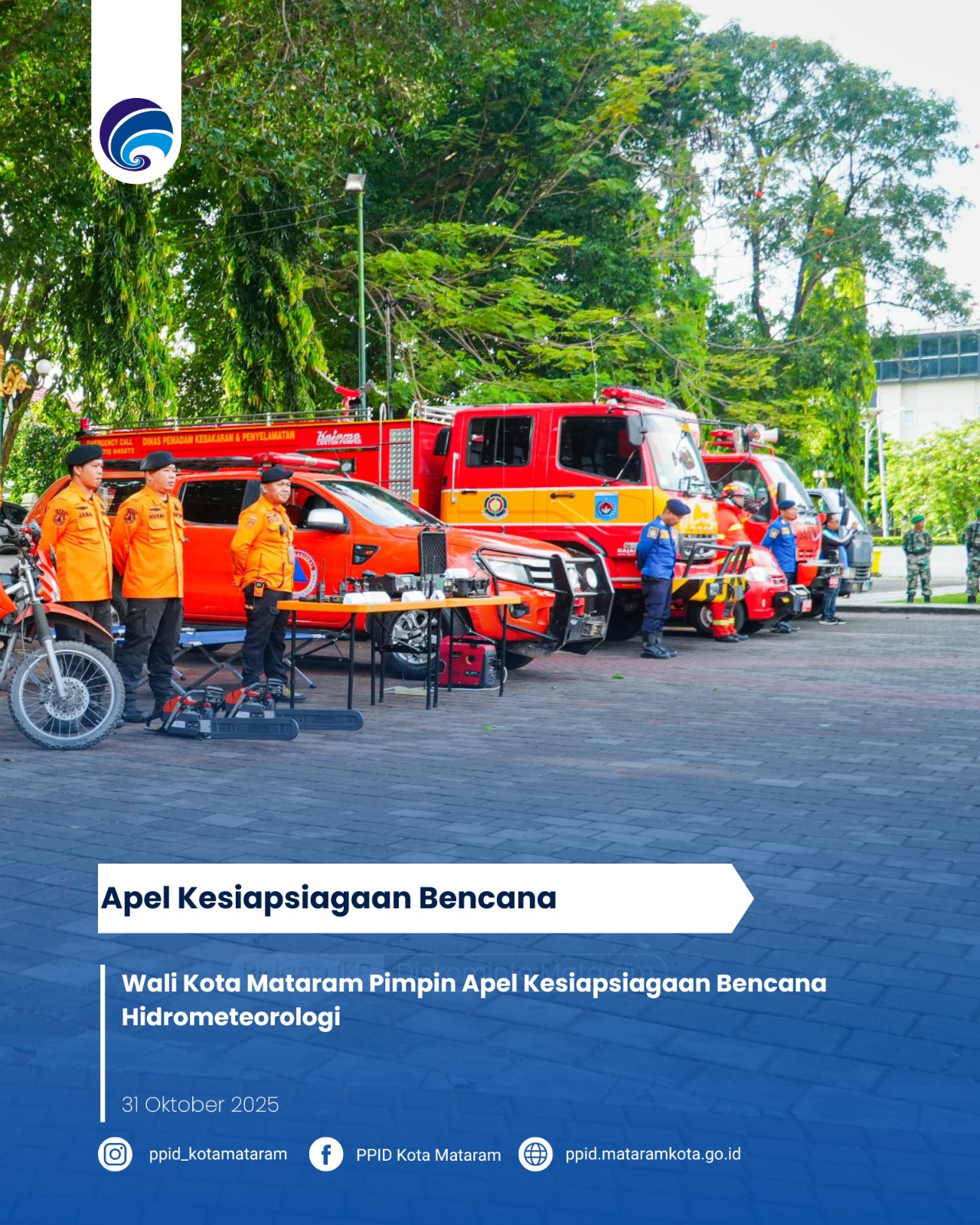 Wali Kota Mataram Pimpin Apel Kesiapsiagaan Bencana Hidrometeorologi