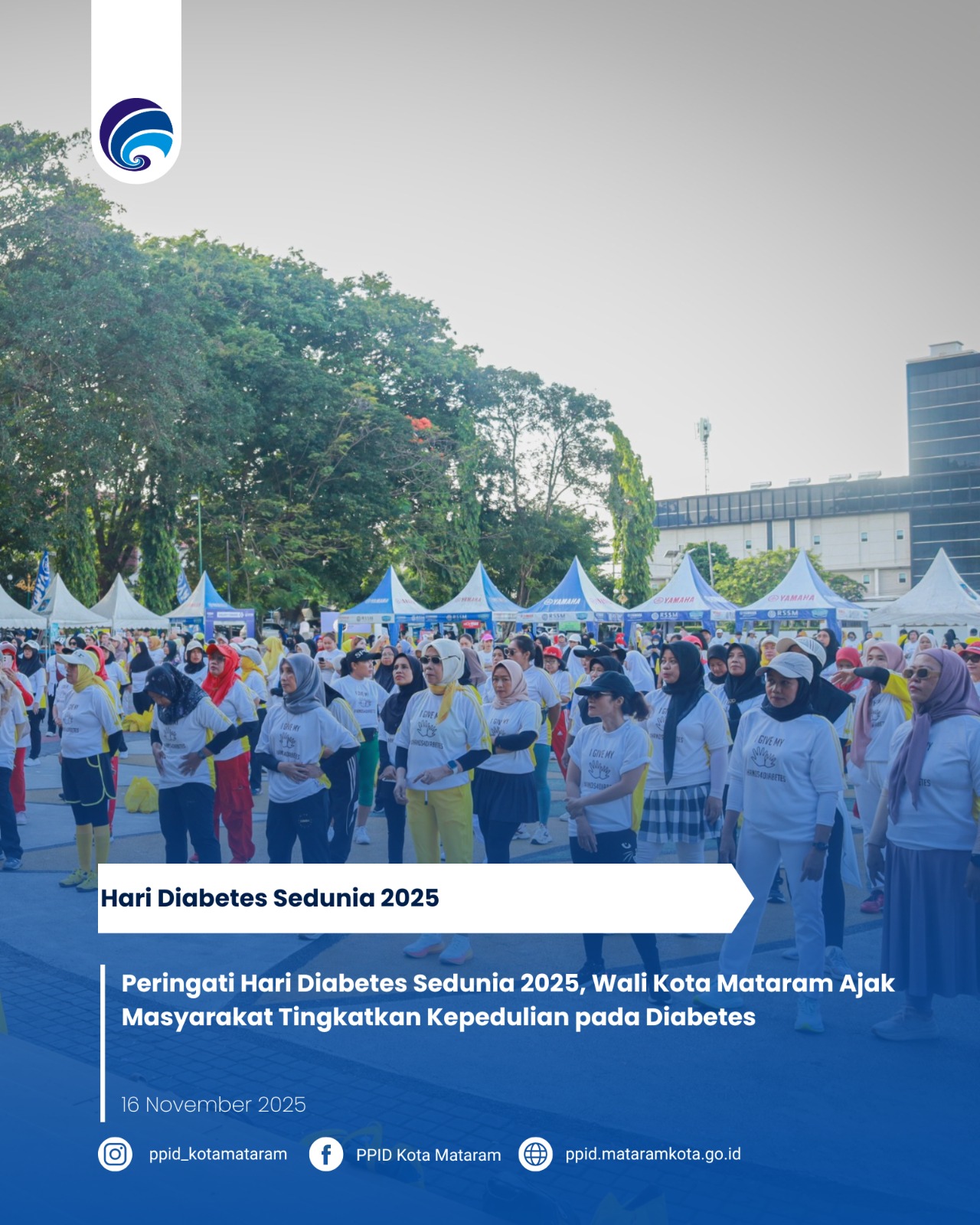 Peringati Hari Diabetes Sedunia 2025, Wali Kota Mataram Ajak Masyarakat Tingkatkan Kepedulian pada Diabetes