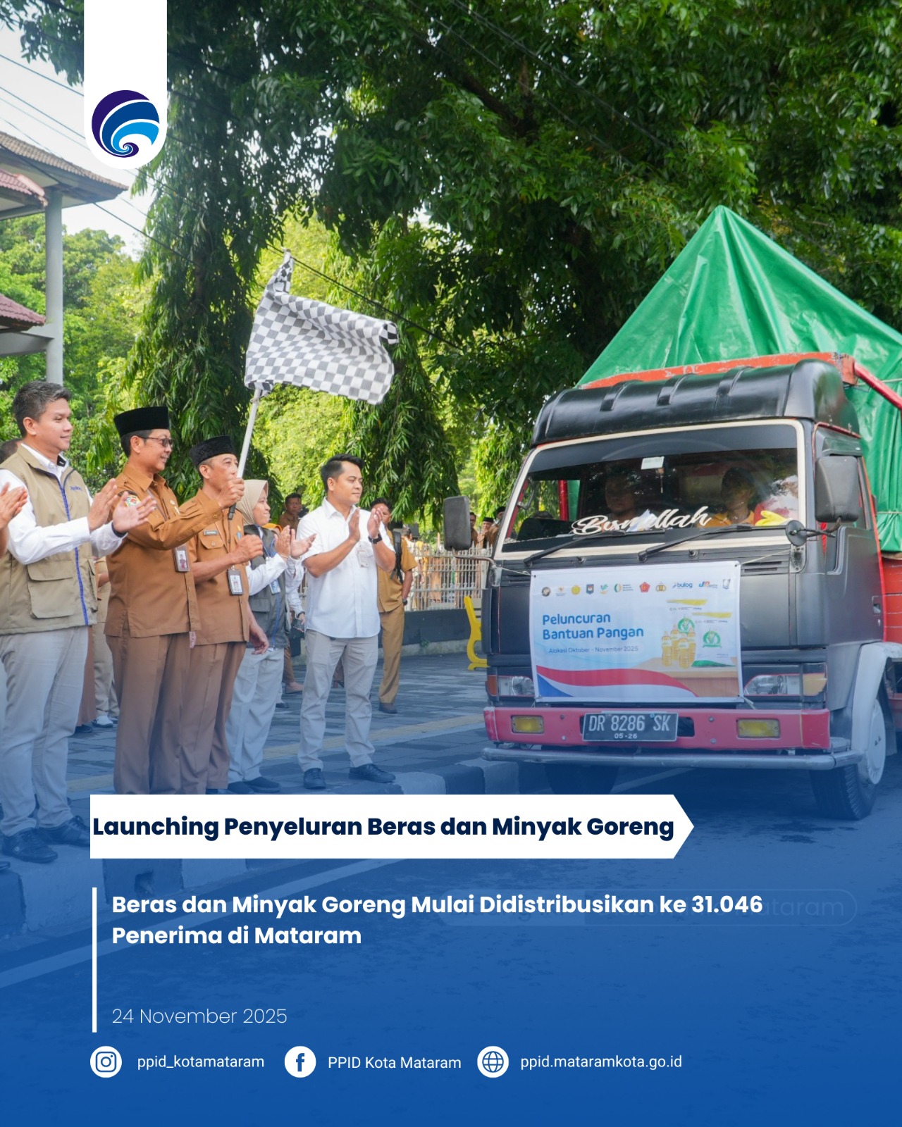 Beras dan Minyak Goreng Mulai Didistribusikan ke 31.046 Penerima di Mataram