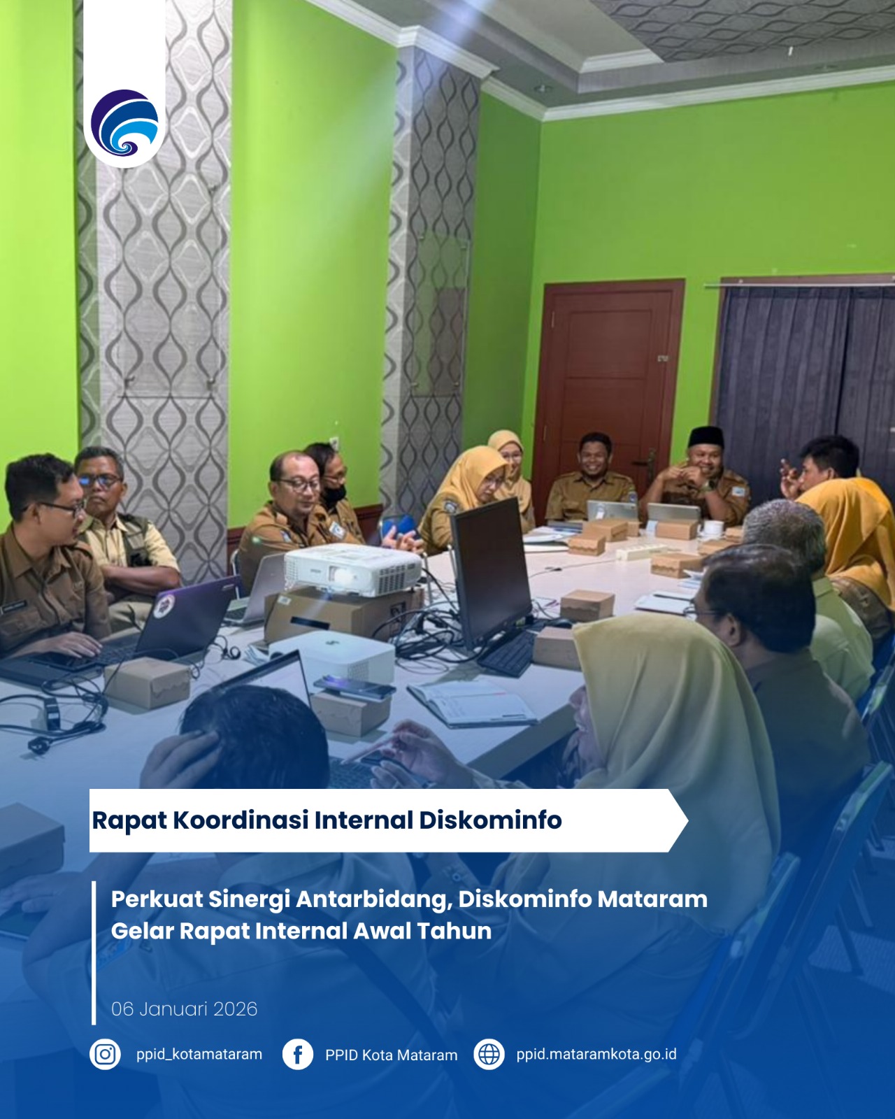Perkuat Sinergi Antarbidang, Diskominfo Mataram Gelar Rapat Internal Awal Tahun