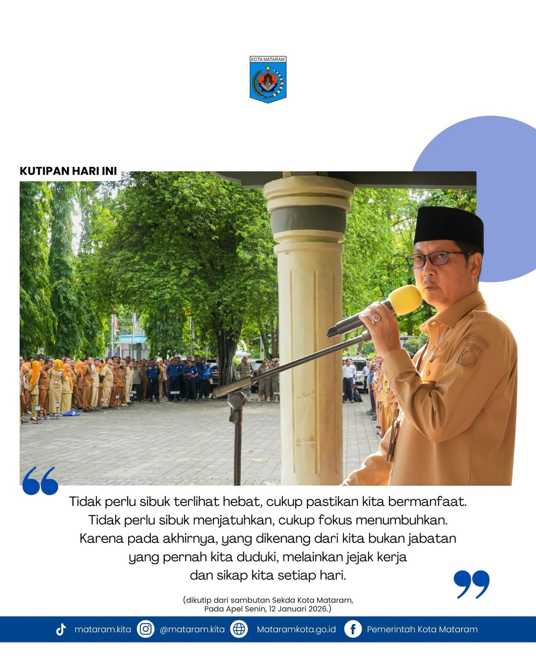 Bekerja dengan disiplin adalah bentuk keteladanan terbaik yang bisa kita berikan, bahkan tanpa banyak bicara