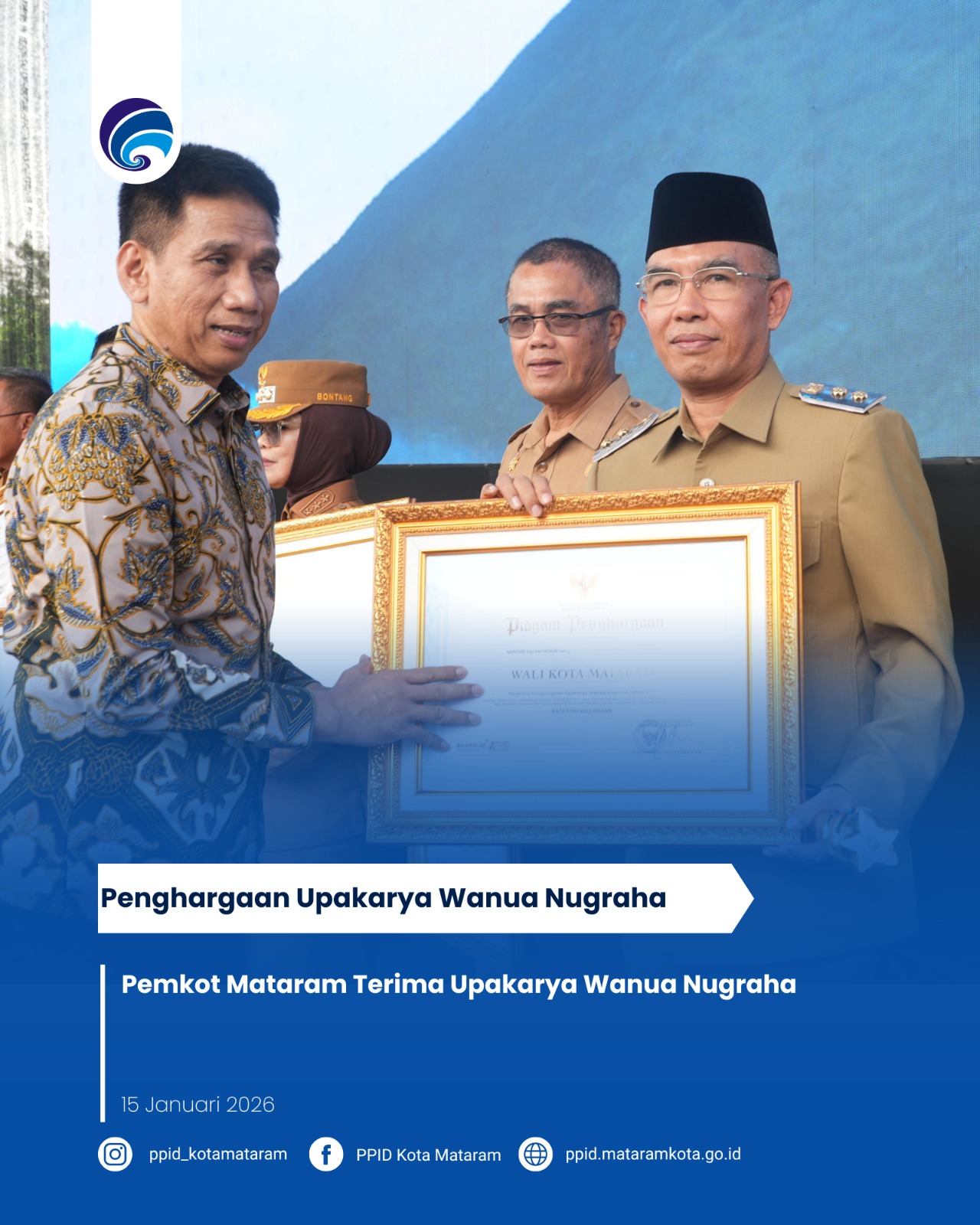 Pemkot Mataram Terima Upakarya Wanua Nugraha