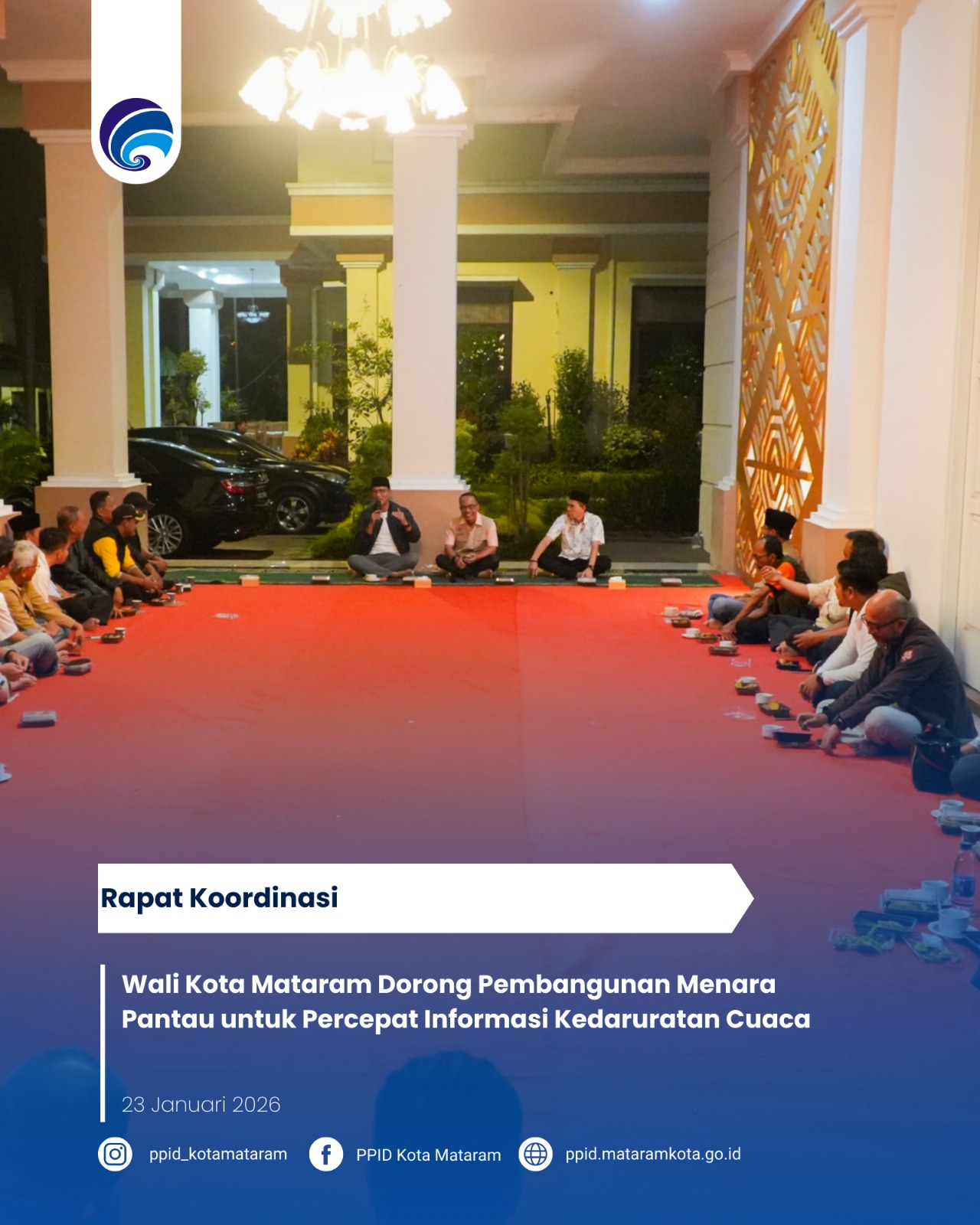 Wali Kota Mataram Dorong Pembangunan Menara Pantau untuk Percepat Informasi Kedaruratan Cuaca