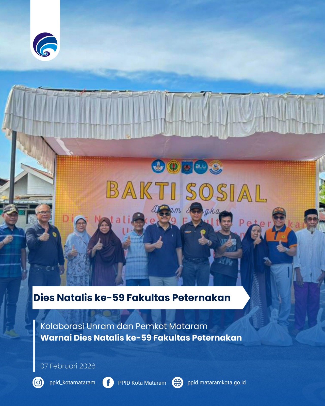 Kolaborasi Unram dan Pemkot Mataram Warnai Dies Natalis ke-59 Fakultas Peternakan