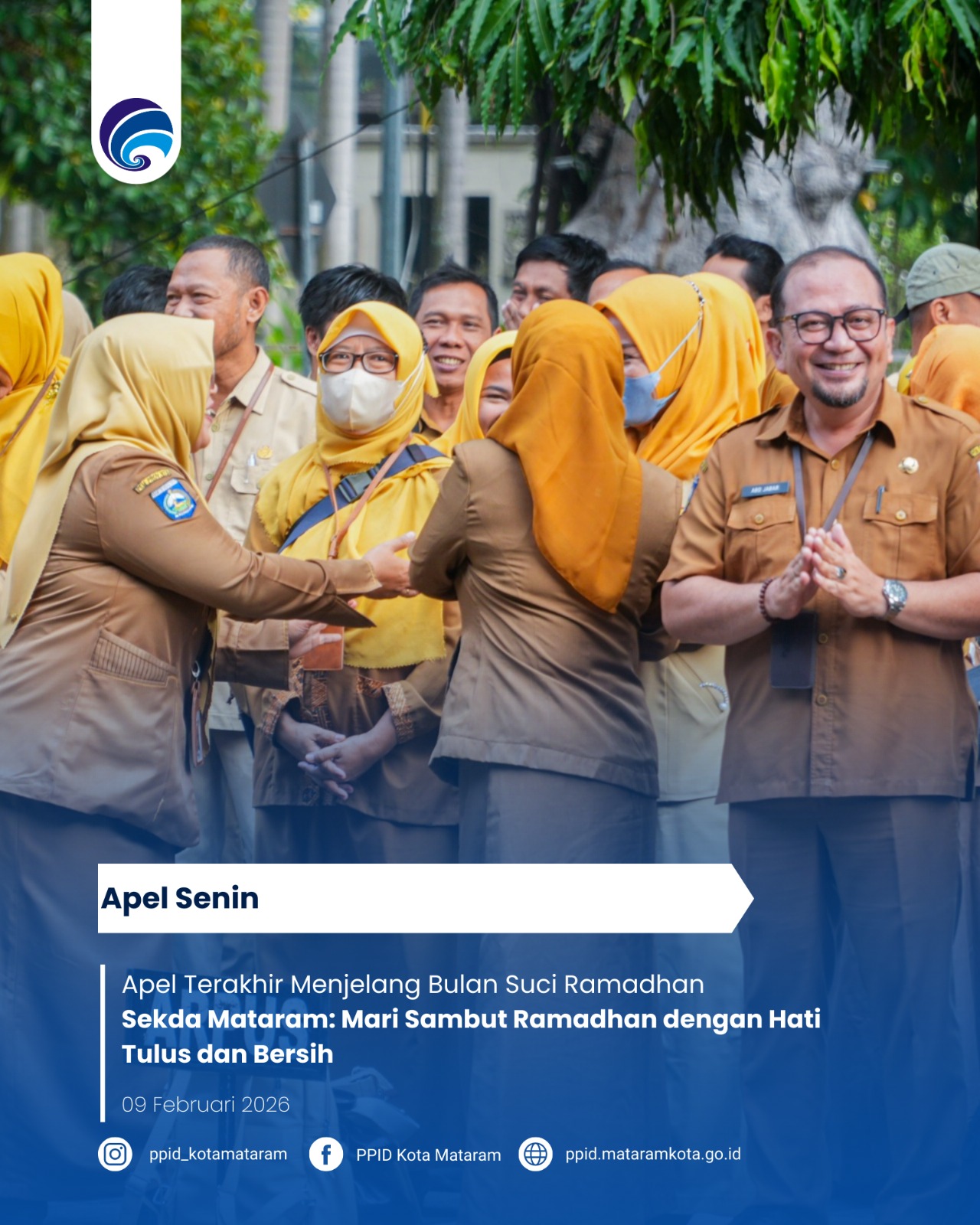 Apel Terakhir Menjelang Bulan Suci Ramadhan, Sekda Mataram: Mari Sambut Ramadhan dengan Hati Tulus dan Bersih